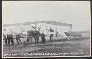 Mint Usa Real Picture Postcard Curtis Biplane Chicago Meet 1911