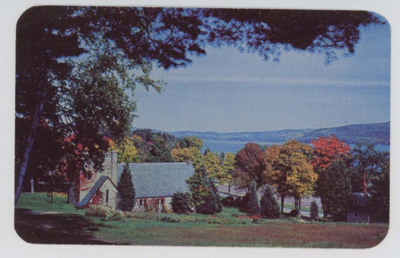 NY - Lake George, Silver Bay Association. Chapel & Tennis Courts