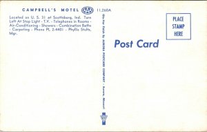 Postcard Campbell's Motel in Scottsburg, Indiana~2278