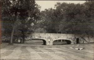 Stone Bridge at Rock Island Arsenal IL c1910 Real Photo Postcard