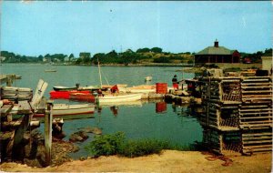 Postcard BUSINESS ACTIVITY SCENE Kennebunkport Maine ME AM9078