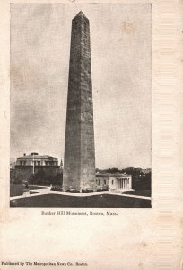 Vintage Postcard 1900's Bunker Hill Monument Boston Massachusetts MA Attraction