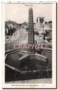 Old Postcard International Exhibition of Arts Decoratifs Paris 1925 Rene Lali...