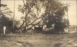 Storm Wreckage Outskirts of Manila Philippines c1910 Real Photo Postcard #1