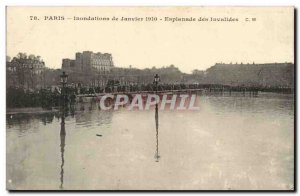 Paris Postcard Ancient Floods 1910 Esplanade des Invalides
