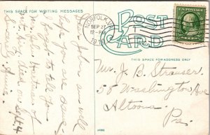 Postcard Night View of the Naval Y.M.C.A. in Norfolk, Virginia