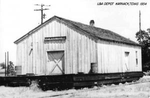 Karnack Texas L A Depot Train Station Repro Real Photo Antique Postcard K25409