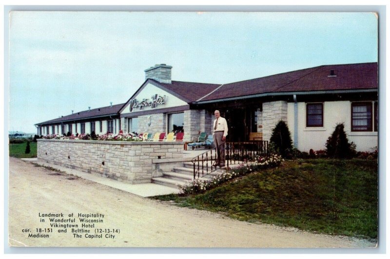 c1950's Vikingtown Hotel Madison Wisconsin WI, The Capitol City Vintage Postcard