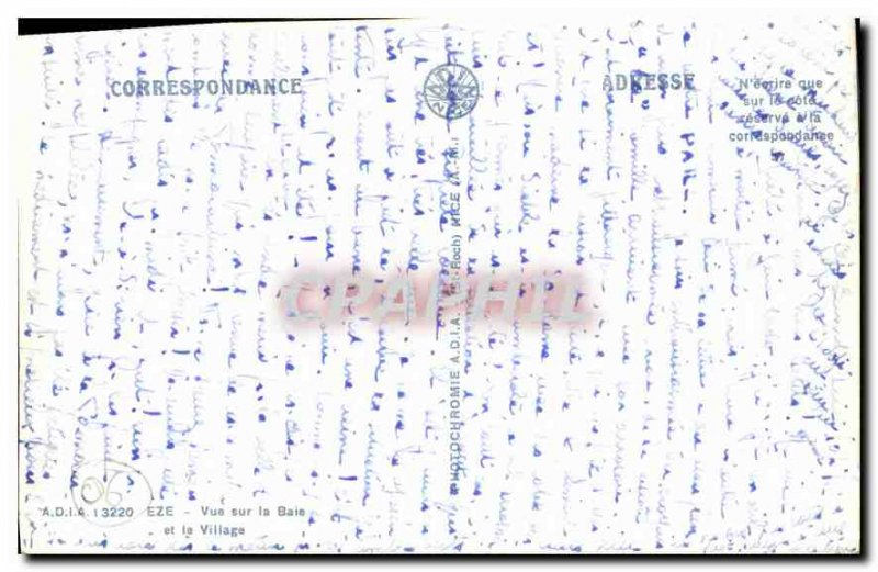 Postcard Eze Old Bay View and the Village