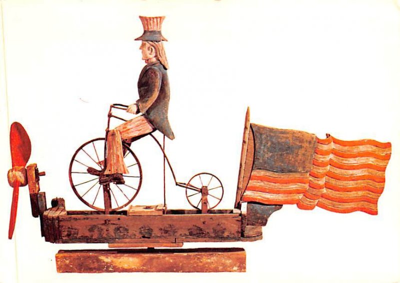Whirligig, Uncle Sam Riding a Bicycle New England Unused 