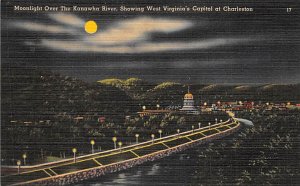 Moonlight over the Kanawha River, Charleston, WV