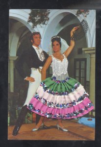 SPAIN SPANISH DANCER APPLIED MATERIALS SILK DRESS VINTAGE POSTCARD