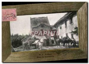 Old Postcard W C Nakken In Limburg (farm hitch)