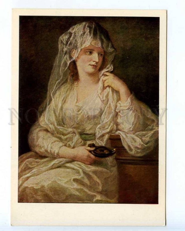 227577 Angelica Kauffmann Portrait costume a vestal old german postcard