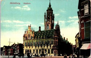 Netherlands Middelburg Stadhuis Vintage Postcard C022