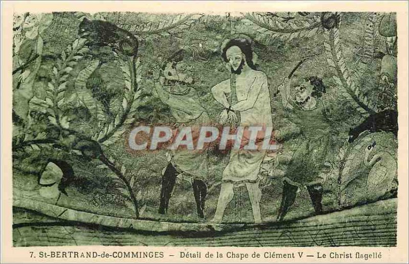 Old Postcard Saint Bertrand de Comminges Detail of the screed Clement V Chris...