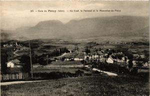 CPA Gare du PERCY - Au fond le Ferrand et le MONESTIER-du-PERCY (247298)