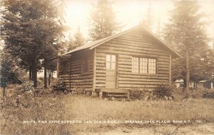 F55/ Saranac New York RPPC Postcard c20s Dufrey's Cabin & Grill