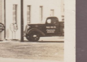Ames IOWA RPPC c1930 GARAGE Gas Station TOW TRUCK Pure Gasoline U.S. TIRES IA