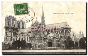 Old Postcard Paris Eglise Notre Dame