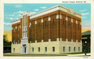 MO, Moberly, Missouri, Masonic Temple, Curteich No. 1A1415-N