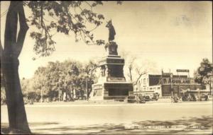 Monument Cuauhtemoc Mexico & Street Real Photo Postcard