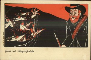 Boer War Dutch Propaganda Satire SCHLETTE c1900 Postcard MAGERSFONTEIN