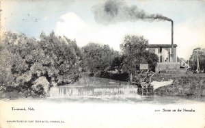 J39/ Tecumseh Nebraska Postcard c1910 Nemaha Mill Dam 209