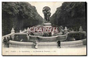 Old Postcard Paris Luxembourg La Fontaine Carpeaux