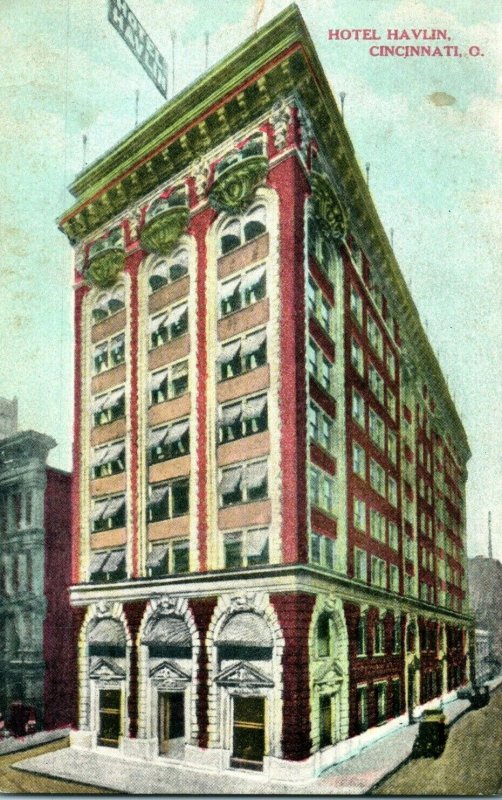 C. 1900-07 Hotel Havlin Cincinnati OH Postcard F98 