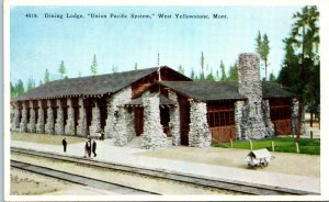 1920s Union Pacific System Dining Lodge West Yellowstone MT Postcard
