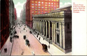 Vtg 1900s Illinois Trust 7 Savings Bank La Salle Street Chicago IL Postcard