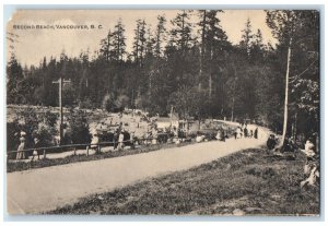 1913 Second Beach Vancouver British Columbia Canada Antique Postcard