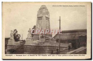 Old Postcard Besancon high Monument to the Memory of the Dead Bisontins for F...