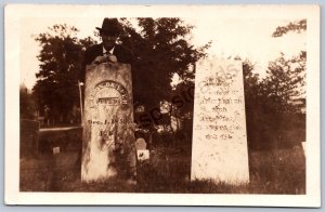 K46/ Francestown New Hampshire Non-Postcard Photograph c1910 Cemetery 493