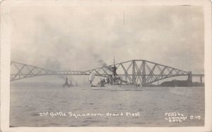 J81/ Ship RPPC Postcard c1920s U.S. Battleship Great White Fleet 2nd Sq. 460