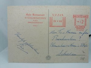 Vintage Postcard Café Restaurant Wilhelminatoren Vaals Netherlands