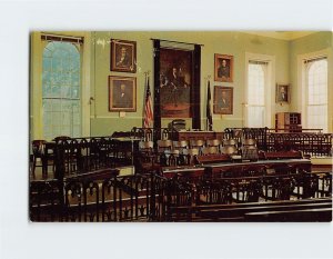 Postcard Interior, Fauguier County Court House, Warrenton, Virginia