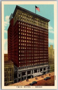 Vtg Chicago Illinois IL YMCA Hotel 1930s View Postcard