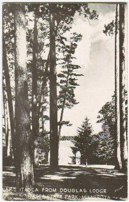 Lake Itasca From Douglas Lodge Itasca Pk MN -Real Photo PC-