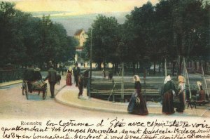 Sweden Ronneby Torgparken Vintage Postcard 08.93