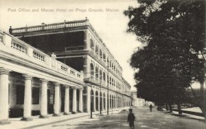 china, MACAU MACAO 澳門, Praya Grande, Post Office, Macao Hotel (1910s) Postcard