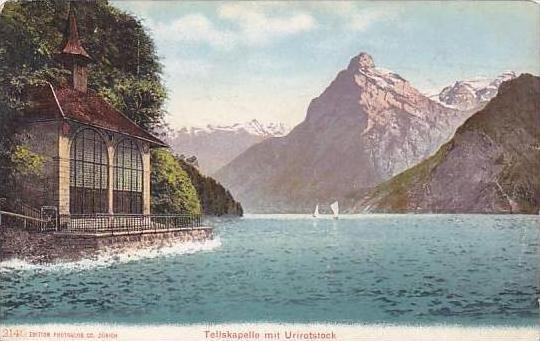 Switzerland Tellskapelle mit Urirotstock 1906