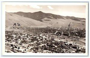 Aerial View Of Missoula Montana MT From Waterland Hill RPPC Photo Postcard