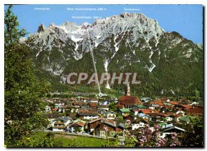 Old Postcard Mittenwald gegen Oberbayem Karwendelgeb