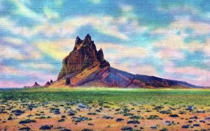 VINTAGE POSTCARD SHIPROCK ON HIGHWAY 666 SOUTH OF MESA VERDE NATL PARK COLORADO