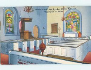 Unused Pre-1980 CHURCH SCENE Wilmington Delaware DE A6325