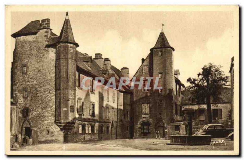 Old Postcard Salers Grand Place