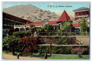 c1910 YWCA Exterior View Building Stairs Bisbee Arizona Vintage Antique Postcard