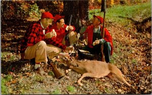 Hunting Deer Hunter With Deer Greetings From Lacona New York